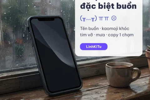 Kí tự đặc biệt buồn: kaomoji khóc, ㅠㅠ, tên buồn copy một chạm