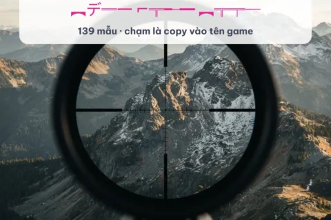 Kí tự hình súng copy cho tên game: combo súng trường, súng ngắn