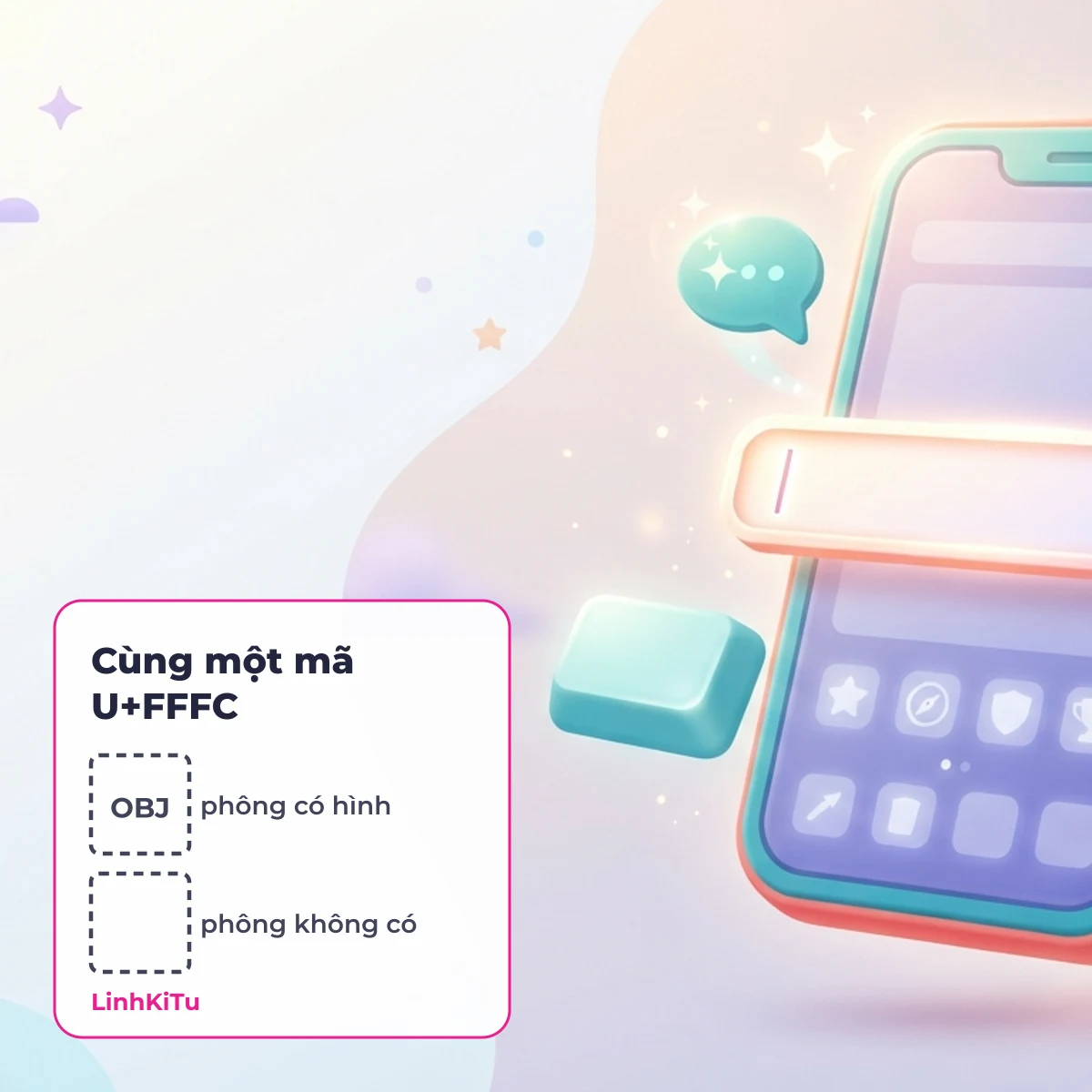 Kí tự OBJ cùng mã U+FFFC hiện ô chữ OBJ hoặc ô trống tùy phông chữ